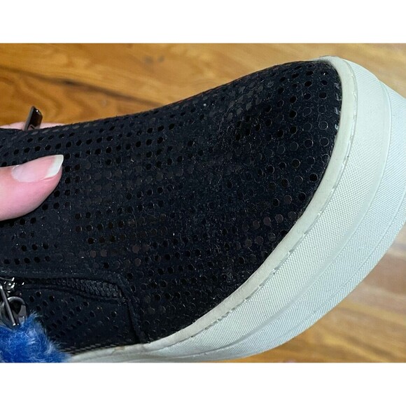 New Womens Shoes Fashion Casual Sneakers 8.5 White Black Skecher Street Disco - Picture 7 of 11